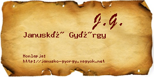 Januskó György névjegykártya