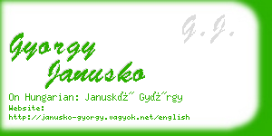 gyorgy janusko business card